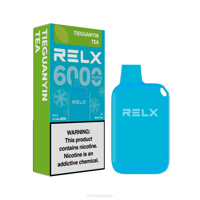 RELX Vape Pods | tieguanyin tēja RELX Crush Pocket 6000 ledus 2Z0622
