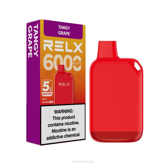 RELX Vape Price | pikants vīnogas RELX Crush Pocket 6000 5% augsts nic 2Z0627